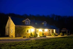 Woodpecker Cottage at Night