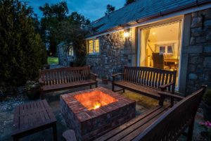 The fire pit and Mole End