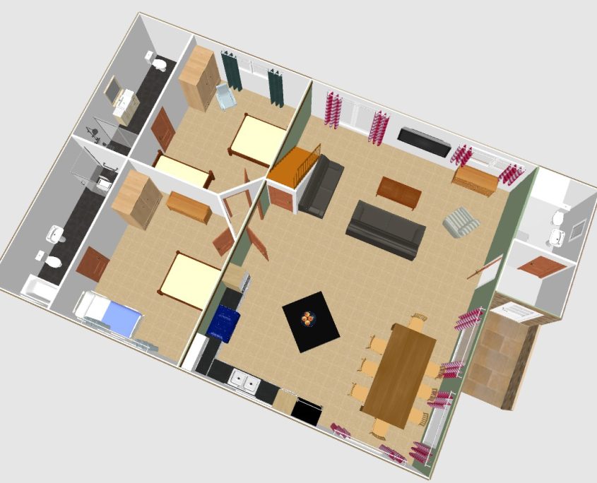 Mole end floorplan, ground floor